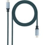 Nanocable Cable USB-C 3.1 Macho/Macho 2m Gris/Negro Nanocable Cable USB-C 3.1 Macho/Macho 2m Gris/Negro