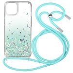 Avizar Funda Purpurina Correa Extraíble Degradado Azul para iPhone 12 Pro Max