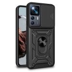 Coole schwarze Hartringhülle für Xiaomi 12T / 12T Pro
