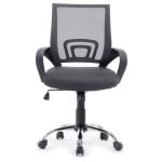 Chaise de bureau Equip 651014 Mesh ergonomique gris base chromée
