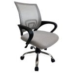 Bürostuhl Equip 651015 Mesh Grau Ergonomisch Atmungsaktiv Chrombasis