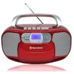 Radio CD Portatile Roadstar RCR-4635UMP/RD 3,6W RMS USB AUX Cassette Display LCD Rosso