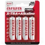 Aiwa X-TRA+Alkaline Confezione di batterie alcaline AAA LR03 1,5 V 4 unità