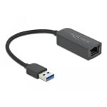 Delock Adattatore RJ45 da 2,5 Gbps a USB 3.1 maschio/femmina 16 cm Nero