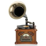 Tocadiscos Roadstar HIF-1850TUMPK 5W RMS Radio AM/FM Tracción Correa CD Cassette USB Madera