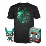 Funko Pop & Tee My Hero Academia Deku Primer Traje de Héroe con Casco + Camiseta Talla L