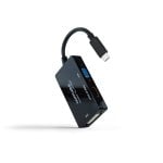 Convertitore nanocavo da USB-C a HDMI/DVI/VGA 20 cm Nero