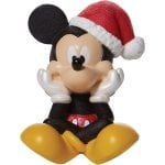 Enesco Figura decorativa classica Disney Topolino e Minnie Natale Topolino seduto