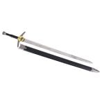 Amont Réplica Espada de Geralt De Rivia The Witcher com Bainha de Couro Preto 121,5cm