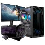 PC Racing Pack Office Pro AMD Ryzen 3 3200G/16GB/1TB+480GB SSD + monitor FHD da 24" + combo gaming