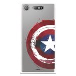 Funda Oficial Escudo Capitan America Para Sony Xperia Xz1