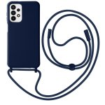 Étui avec lanière semi-rigide Avizar avec collier 80 cm bleu pour Samsung Galaxy A23 5G/M23/M13