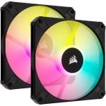 Corsair AF120 RGB Slim Kit di 2 Ventole con Cuscinetto Fluido Dinamico PWM 120 mm Nero