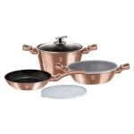 Set 6 fornelli a induzione Berlinger Haus Rose Gold, oro ecologico antiaderente senza Pfoa