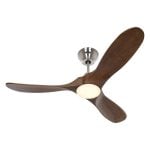 Ventilador de teto CasaFan Eco Genuino-L 122 BN-NB luz LED 122cm nogueira