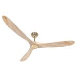 Ventilador de teto CasaFan 318018 Eco Genuino 180cm Latão/Madeira Natural DC