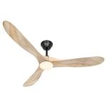 Ventilador de teto CasaFan 315265 Eco Genuino 152cm Madeira Natural Preto Luz