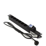 Steckdosenleiste Rack Lapara LA-00030503 19 Zoll 1U 6xSchuko mit Leitungsschutz