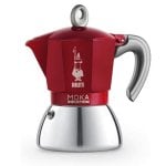 Cafetera Italiana Bialetti Moka Induktion 0,28 L 6 tazas en Rojo y Acero inoxidable Cafetera Italiana Bialetti Moka Induktion 0,28 L 6 tazas en Rojo y Acero inoxidable