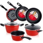 Magefesa Grana Bateria De Cocina 5 Piezas + Set Juego 3 Sartenes 18-20-24cm, Acero Vitrificado 820ºc Magefesa Grana Bateria De Cocina 5 Piezas + Set Juego 3 Sartenes 18-20-24cm, Acero Vitrificado 820ºc