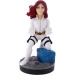 Squisito cavo da gioco Guy Black Widow con abito bianco Base di ricarica multipiattaforma Marvel