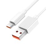 Xiaomi Cable USB a USB-C de Carga y Sincronización 6a de Intensidad 1m Blanco Xiaomi Cable USB a USB-C de Carga y Sincronización 6a de Intensidad 1m Blanco
