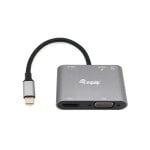 Adaptateur USB-C Equip 133483 5-en-1 HDMI 4K VGA USB 3.0 PD 100W Noir