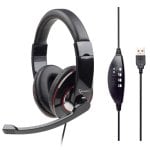 Gembird MHS-U-001 Headset Estéreo USB Preto Brilhante