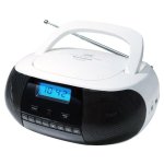 Radio CD Sunstech CRUSM400WT 2W RMS USB MP3 FM PLL Portátil Blanca