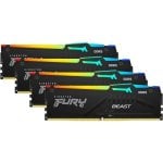 Kingston Technology FURY 128 GB 5200 MT/s DDR5 CL40 DIMM (Kit da 4 moduli) Beast RGB XMP