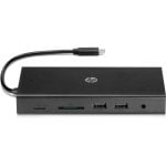 Dock HP Travel USB-C Multiport 6-in-1 SD VGA RJ-45 Audio Schwarz