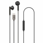 Auriculares Celly UP1100 com cabo USB-C preto para chamadas e música