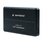 Gembird EE2-U3S-2 Custodia per disco rigido 2,5" SATA USB 3.0 Nero