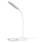 Lampe de bureau Gembird avec chargeur sans fil blanc