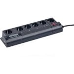 Gembird EG-PMS2 Multipresa programmabile con protezione da sovratensione 6 prese Schuko con interruttore 1,8 m Nero