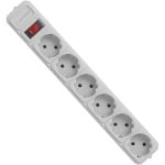Régua de tomadas Gembird SPG6-B-6C 6 tomadas proteção contra sobretensão cabo 1,8 m