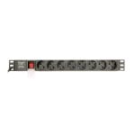 Gembird EG-PDU-014 Multipresa per rack PDU 1U 8 prese Schuko 3m