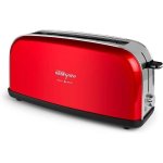Vintage-Toaster Orbegozo TOV 6200 1 Langschlitz 3,5 cm 850 W 6 Bräunungsstufen Auftauen Aufwärmen Rot