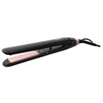 Prancha de Cabelo Cerâmica Queratina Philips Essential StraightCare BHS378/00 230ºC 6 Definições Iónica Desligamento Automático Preto Rosa