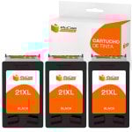 Pccom Essential HP 21XL Cartucho Tinta Compatible Negro Pack 3