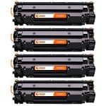 Pccom Essential HP CE285A/CE278A/CB435A/CB436A Tóner Compatible Negro Pack 4