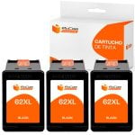 Pccom Essential HP 62XL Cartucho Tinta Compatible Negro Pack 3