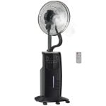 Homcom Ventilador de Pie Oscilante con Nebulizador 90W Negro