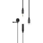 Saramonic LavMicro U1B Lavalier-Mikrofon mit Beleuchtung, 6 m, Schwarz