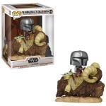 Funko Pop Deluxe Star Wars The Mandalorian : Mandalorian avec Bébé Yoda en Bantha