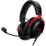 Auriculares HyperX Cloud III com fio USB-C/USB-A/Jack 3.5mm Gaming Com Cancelamento de Ruído Preto/Vermelho Auriculares HyperX Cloud III com fio USB-C/USB-A/Jack 3.5mm Gaming Com Cancelamento de Ruído Preto/Vermelho