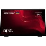 Viewsonic TD2465 visualizzatore di messaggi Pannello piatto interattivo 61 cm (24") LED 250 cd/m² Full HD Nero Touch screen