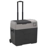 vidaXL Réfrigérateur portable avec roulettes et adaptateur secteur 12-24V/100-240V 30L Noir/Gris
