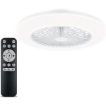 Ventilateur de Plafond avec Lumière Philips Amigo LED 48W 49cm 3 Vitesses Télécommande Fonction Hiver