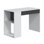 Home Heavenly Club Mesa de Escritorio Reversible con Cajón y Estantería 101x73x50cm Blanca/Gris Home Heavenly Club Mesa de Escritorio Reversible con Cajón y Estantería 101x73x50cm Blanca/Gris